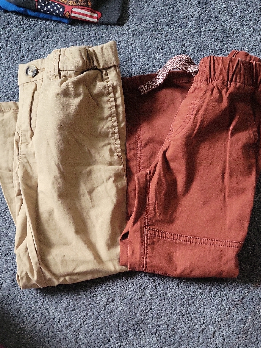 Cat & Jack Kids Casual Pants - Tan and Rust